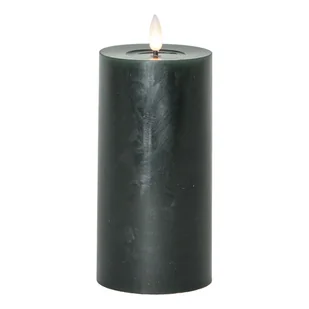 Świeca LED woskowa FLAMME FLOW zielona 17,5cm 1500h - Świece - miniaturka - grafika 1