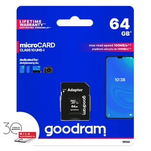 Goodram microSDHC 64GB (M1AA-0640R12) - Karty pamięci - miniaturka - grafika 2