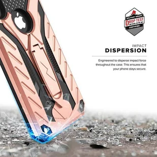 Zizo Static Cover Pancerne etui iPhone X z podstawką (Rose Gold/Black) - Etui i futerały do telefonów - miniaturka - grafika 5