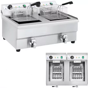 Royal Catering Frytownica elektryczna - 2 x 16 l - 2 x 3600 W - RCEF-16DH-1 - Frytownice gastronomiczne - miniaturka - grafika 1