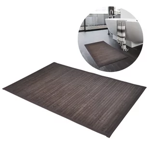 vidaXL Bambusowa mata łazienkowa 60 x 90 cm Ciemny Brąz - Dywaniki łazienkowe - miniaturka - grafika 1