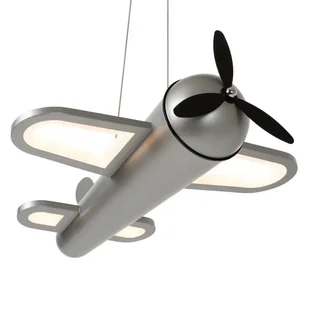 Wisząca lampa samolot Fokker 77490/26/15 LED 28W 2500K dziecięca srebrny - Lampy sufitowe Wisząca lampa samolot Fokker 77490/26/15 LED 28W 2500K dziecięca srebrny - Lampy sufitowe - miniaturka - grafika 1
