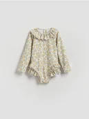 Buciki dla niemowląt - Reserved - Strój kąpielowy z długim rękawem - złamana biel - miniaturka - grafika 1