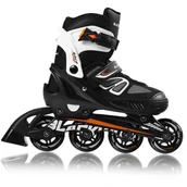 Rolki - Blackwheels Rolki regulowane Sonic czarno-białe r 40-43 1008 - miniaturka - grafika 1