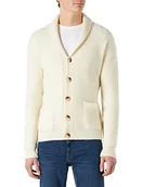 Swetry męskie - United Colors of Benetton Męski kardigan M/L 1244u600e sweter, biały 000, M - miniaturka - grafika 1