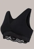 Biustonosze ciążowe - Carriwell CARRIWELL crossover sleeping nursing bra Black L 2512 - miniaturka - grafika 1