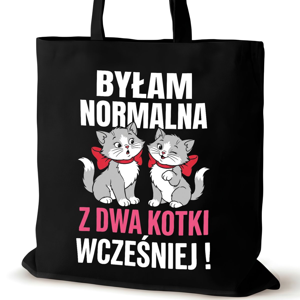 Torba bawełniana czarna dla VIRAL na ramię śmieszna prezent zakupowa