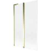 Parawany nawannowe - Mexen Mist L parawan nawannowy 2-skrzydłowy 110 x 150 cm, transparent, złoty - 8A9L-110-011-50-00 - miniaturka - grafika 1