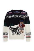 Swetry dla chłopców - Polo Ralph Lauren sweter wełniany dziecięcy kolor biały - miniaturka - grafika 1