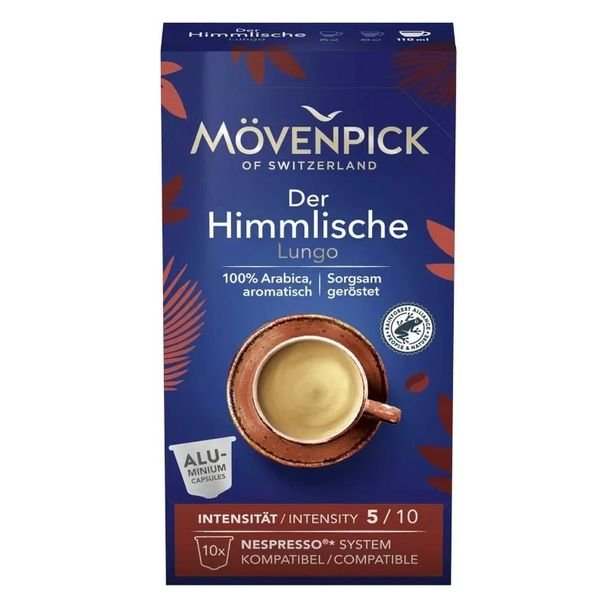 Kapsułki Nespresso Kawa Movenpick Der Himmlische Lungo 100% Aarabica 10 Szt