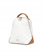 Plecaki - Plecak damski torebka Puccini Monogram Collection Biały - BLXP0011P-0 - miniaturka - grafika 1