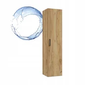 Szafki łazienkowe - Słupek Łazienkowy Wiszący Gaja Szafka Złoty Dąb 143 cm Cichy Domyk 2 Półki - miniaturka - grafika 1