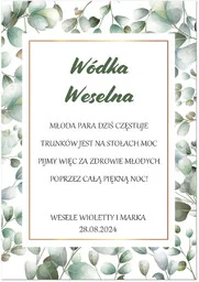 Etykiety personalizowane na butelkę z Wódką Weselną - 9 szt. - Etykiety do drukarek - miniaturka - grafika 1