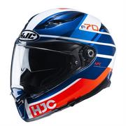 Kaski motocyklowe - HJC pełny kask motocyklowy F70 Tino MC21 niebieski czerwony XXL - miniaturka - grafika 1