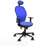 Fotele i krzesła biurowe - Krzesło Biurowe z Zagłówkiem Jorquera Piqueras y Crespo 1D036N1 Jasnoniebieski - miniaturka - grafika 1