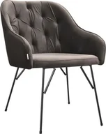 Fotele - Elior Szary pikowany fotel nowoczesny - Harpos 5X - miniaturka - grafika 1