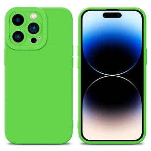 Etui Cadorabo do Apple iPhone 14 PRO w kolorze zielonym, silikonowe etui TPU na telefon komórkowy - Etui i futerały do telefonów - miniaturka - grafika 1