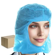 Odzież medyczna - Kaptur jednorazowy kominiarka flizelinowa bez maski niebieski karton 100szt x 10op - miniaturka - grafika 1
