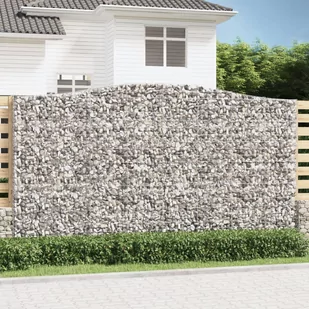 Kosze gabionowe, 5 szt, 400x50x220/240 cm, galwanizowane żelazo Lumarko! - Ogrodzenia - miniaturka - grafika 1