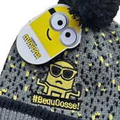 Czapki i chusty sportowe męskie - Czapka dziecięca Minions dla chłopca zimowa z pomponem - miniaturka - grafika 1