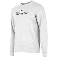 Bluzy męskie - 4F Męska bluza H4Z22-blm350, szara (Cold Light Grey Melange), S, szary (Cold Light Grey Melange) - miniaturka - grafika 1