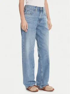 Lee Jeansy Rider 112365089 Niebieski Wide Leg - Spodnie damskie - miniaturka - grafika 1
