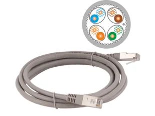Patch-cord S/FTP kat.6A LSOH 10.0m szary ALANTEC - ALANTEC - Kable miedziane - miniaturka - grafika 1
