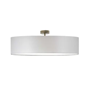 Okrągła lampa sufitowa LED do sypialni GRENADA fi - 80 cm - kolor jasny szary - Lampy sufitowe - miniaturka - grafika 1