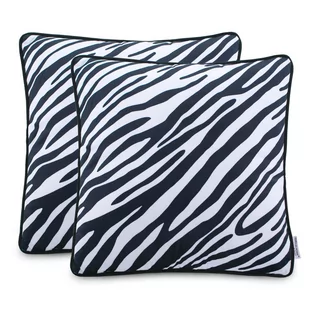 Poszewka dekoracyjna FUN kolor biały drukowany motyw zwierzęcy velvet 45x45 ameliahome - Poszewki na poduszki - miniaturka - grafika 1