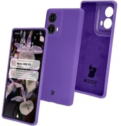 Bizon Silikonowe etui Soft Case do Motorola Moto G85 5G, fioletowe - Etui i futerały do telefonów - miniaturka - grafika 1