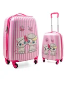 Walizki - Walizka podróżna dziecięca na czterech kółkach KOTEK - miniaturka - grafika 1