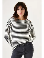 Swetry damskie - Garcia Sweter w kolorze biało-czarnym - miniaturka - grafika 1