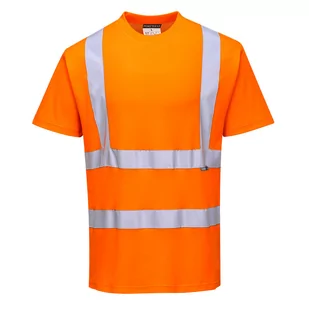 T-Shirt ostrzegawczy Comfort PORTWEST Pomarańcz L - Odzież robocza - miniaturka - grafika 1