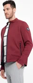 Kurtki męskie - Kurtka męska Ombre Kurtka męska BIKER ze strukturalnej tkaniny - bordowa V2 OM-JANP-0138 XXL - miniaturka - grafika 1
