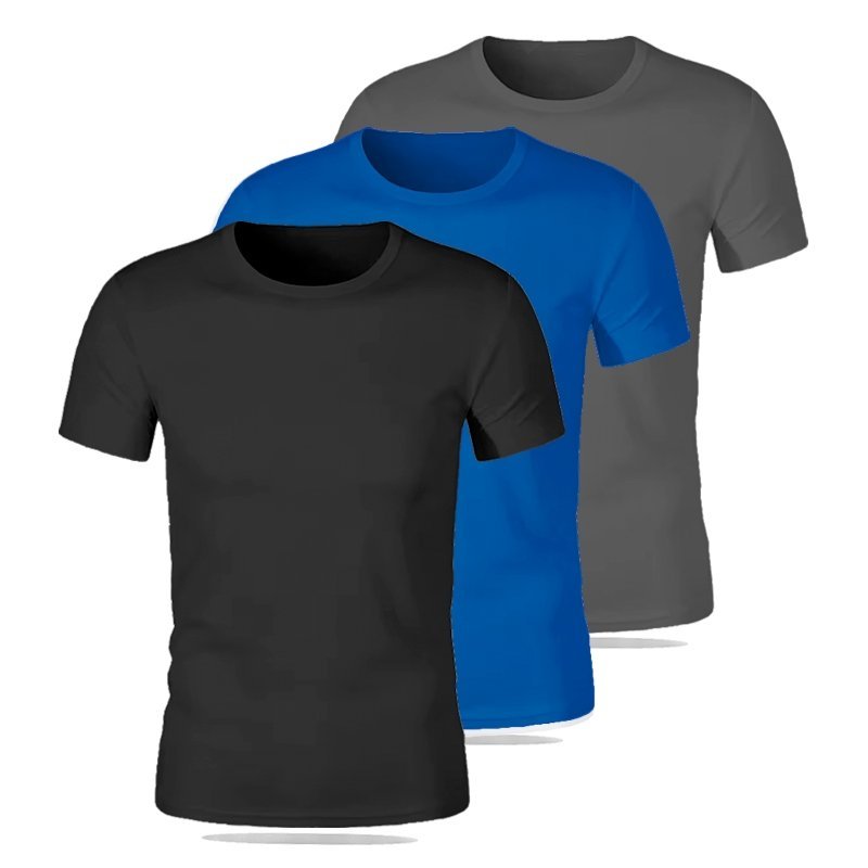 KOSZULKA SPORTOWA MĘSKA T-SHIRT ZESTAW 3 PAK BAWEŁNIANA MARKOWA ORYGINAŁ