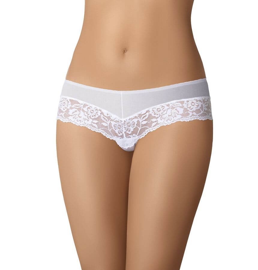 Brazyliany damskie bawełniane majtki Viki białe, Teyli