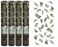 Gadżety na imprezę - Konfetti tuba tuby Banknoty Dolary 4szt - miniaturka - grafika 1