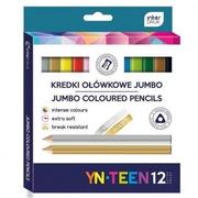Przybory szkolne - Interdruk Interdruk Kredki ołówkowe YN TEEN Jumbo trójkątne Gold 12 kolorów Interdruk Galanteria AA896INT - miniaturka - grafika 1