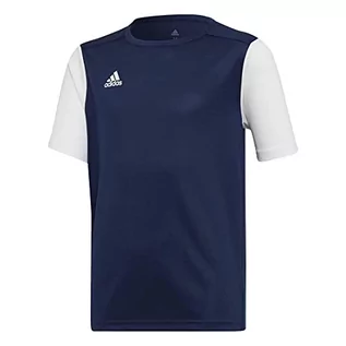 Koszulki dla dziewczynek - Adidas Unisex koszulka dziecięca Estro 19 Dark Blue/White 140 DP3219 - grafika 1