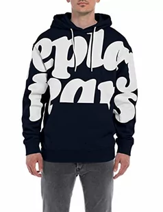 Replay Męska bluza z kapturem, M6524, niebieska 085, M, 085 niebieski, M - Bluzy męskie - miniaturka - grafika 1