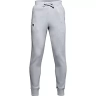 Spodnie i spodenki dla chłopców - Under Armour Under Armour Rival spodnie bawełniane, chłopięce szare, Mod Gray Light Heather/Black (011), YXL 1357634-011 - miniaturka - grafika 1