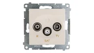 Gniazdka elektryczne - Kontakt Simon Simon 54 Gniazdo antenowe RD/TV/SAT przelotowe kremowe DASP.01/41 WMDA-02018z-041 0001-00000-35762 [4349496] - miniaturka - grafika 1