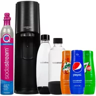 Saturatory - Saturator SodaStream Terra Black jedna butelka + Butelka SodaStream Czarna + pepsi,mirinda,7up - miniaturka - grafika 1