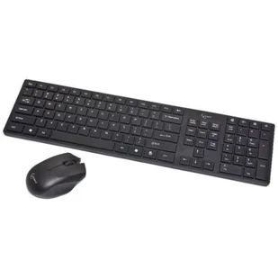Gembird KLAWIATURA CHOCOLATE SLIM BEZPRZEWODOWA 2.4GHZ+MYSZ (KBS-WCH-01) - Zestawy myszka + klawiatura - miniaturka - grafika 1