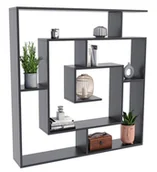 Regały - Wielopoziomowy Regał Czarny Otwarty T2-Z67 - miniaturka - grafika 1