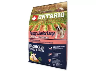 ONTARIO dog JUNIOR LARGE chicken - 12kg - Sucha karma dla psów - miniaturka - grafika 1