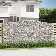 Pozostałe narzędzia ogrodowe - vidaXL Kosze gabionowe, 10 szt, 400x30x180/200cm, galwanizowane żelazo - miniaturka - grafika 1