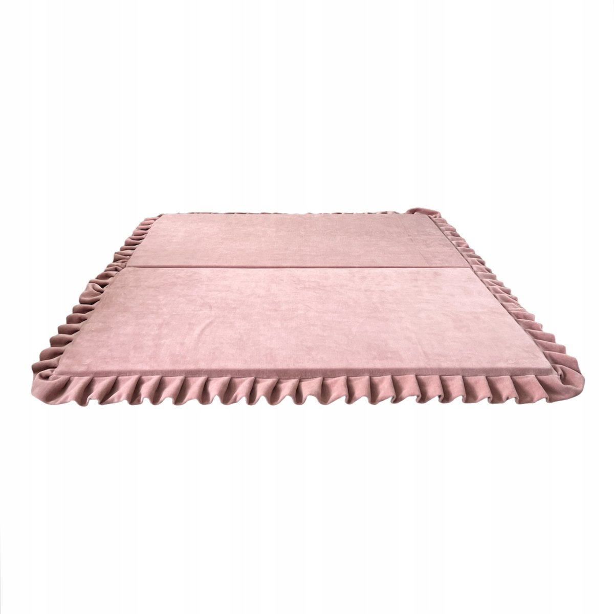 Mata MONIO do zabawy VELVET róż kwadrat 125x125