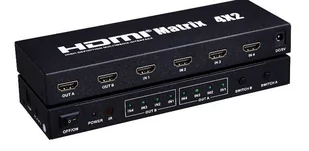 Matrix Switch Splitter Hdmi 4X2 3D Pilot 4Kx2K - Inne akcesoria audio-wideo - miniaturka - grafika 1