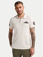 Koszulki męskie - Petrol Industries Polo M-1050-POL946 Écru Regular Fit - miniaturka - grafika 1